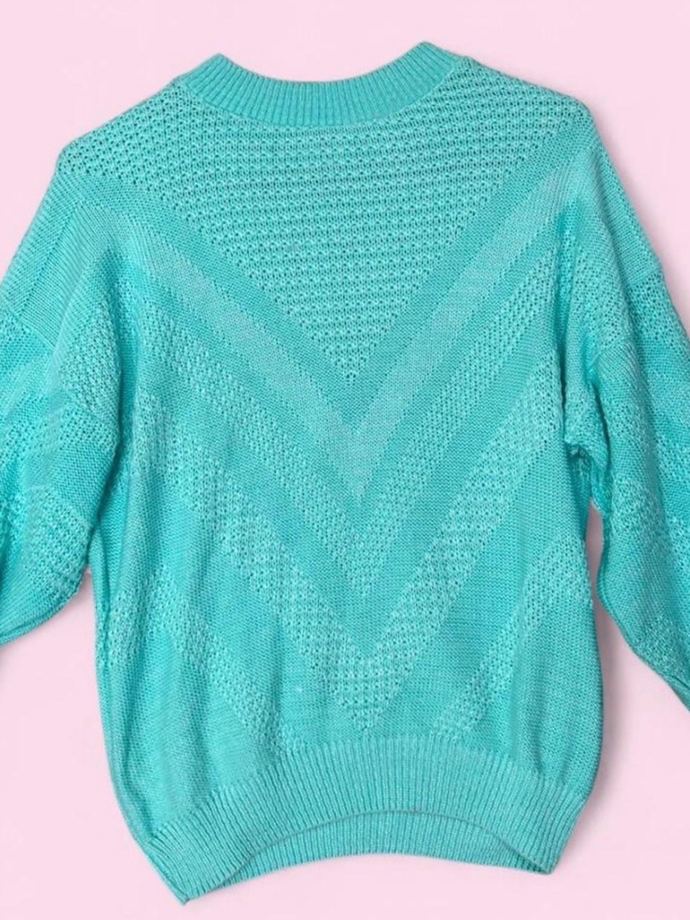 Women's Lightweight Turquoise Crewneck Sweater